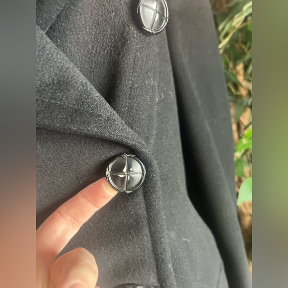 Vintage Canadian Army Navy Custom Tailored Black Peacoat - Picture 5 of 11